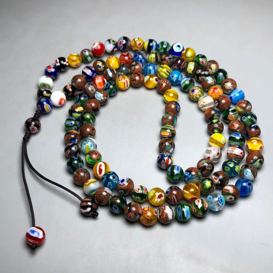 琉璃佛珠项链材质琉璃尺寸10mmx108颗