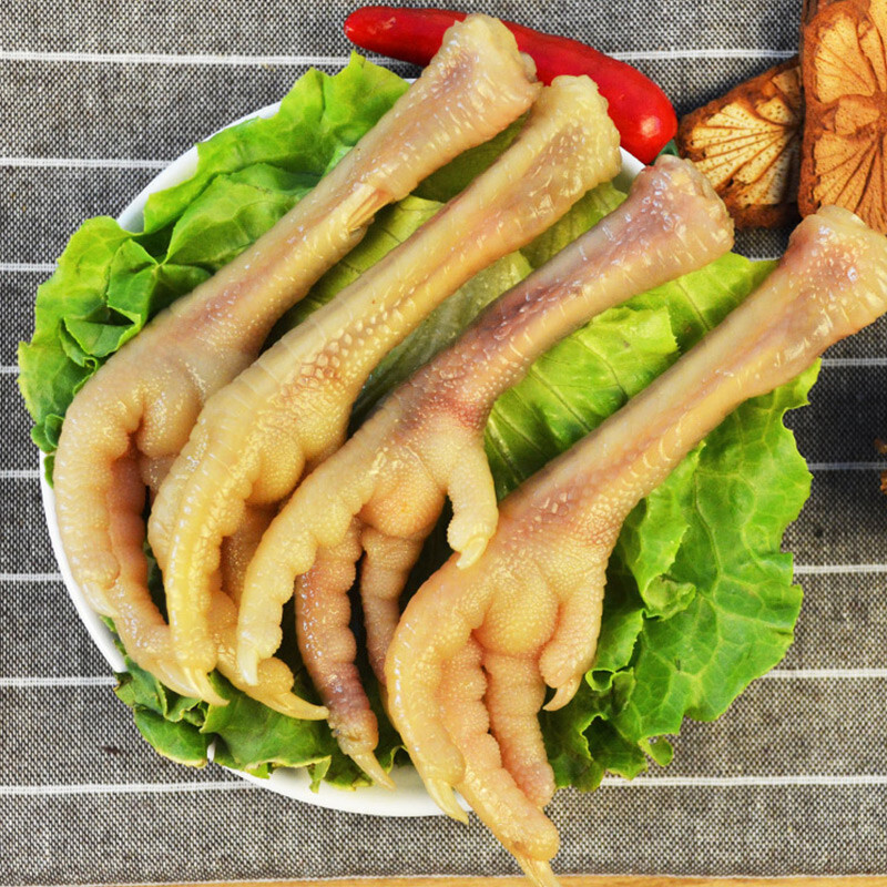 】虹一盐焗鸭爪鸭掌盐水鸡脚休闲肉类食小吃 散称鲜汁鸡爪500g 口味【