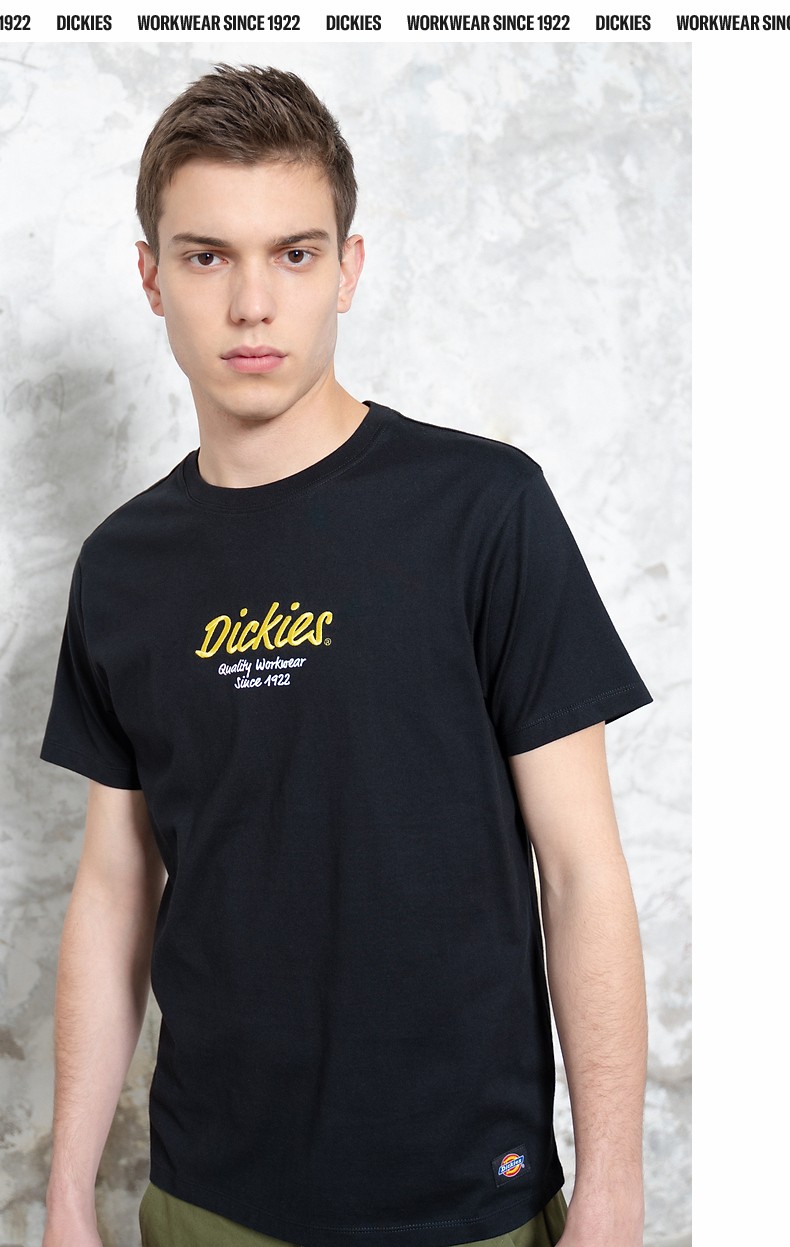 21新品logo印花短袖t恤男式短袖棉舒适圆领teet恤男dk008734黑色00m