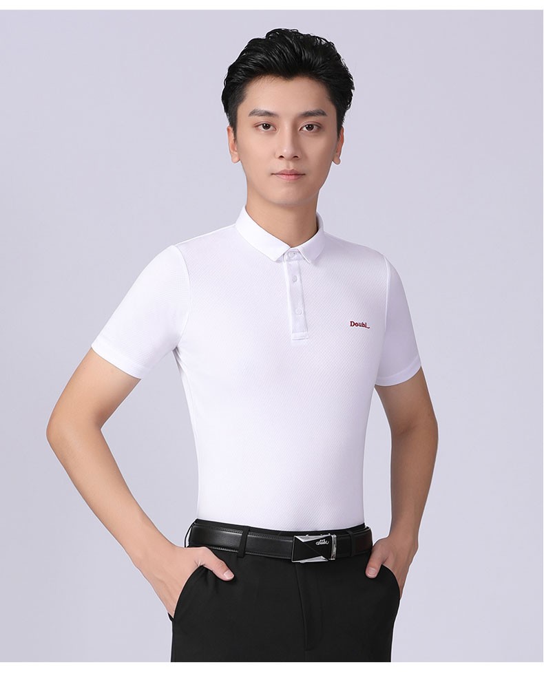 丹宝罗doubl丹宝罗高端拉丁舞服男夏季半袖男士舞服国标舞摩登舞上衣