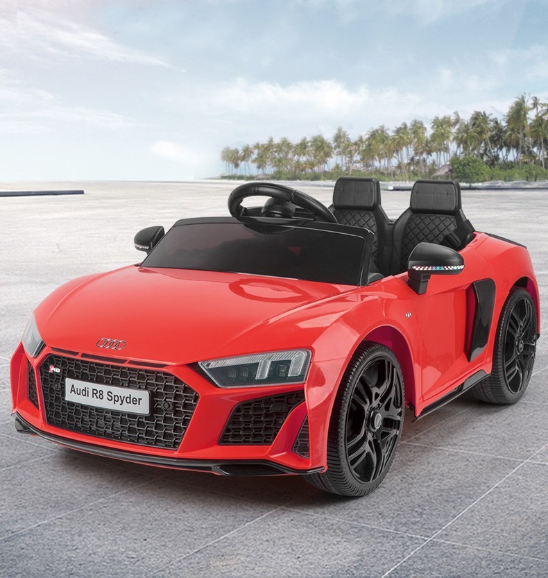 mosonnytee奥迪r8儿童电动车四轮玩具车汽车带遥控可坐成人遛娃送儿童