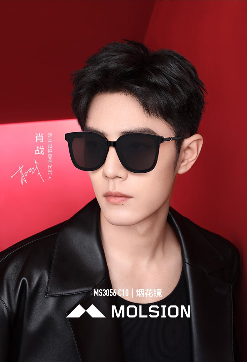 肖战同款新品x双生系列墨镜女ms3056 c95紫灰色偏光【图片 价格 品牌