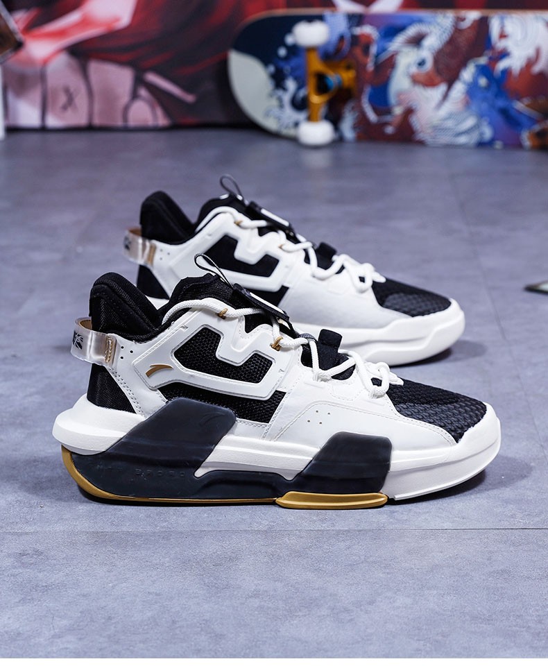 王一博同款安踏霸道30休闲鞋男2021夏季高帮新款时尚运动鞋子男