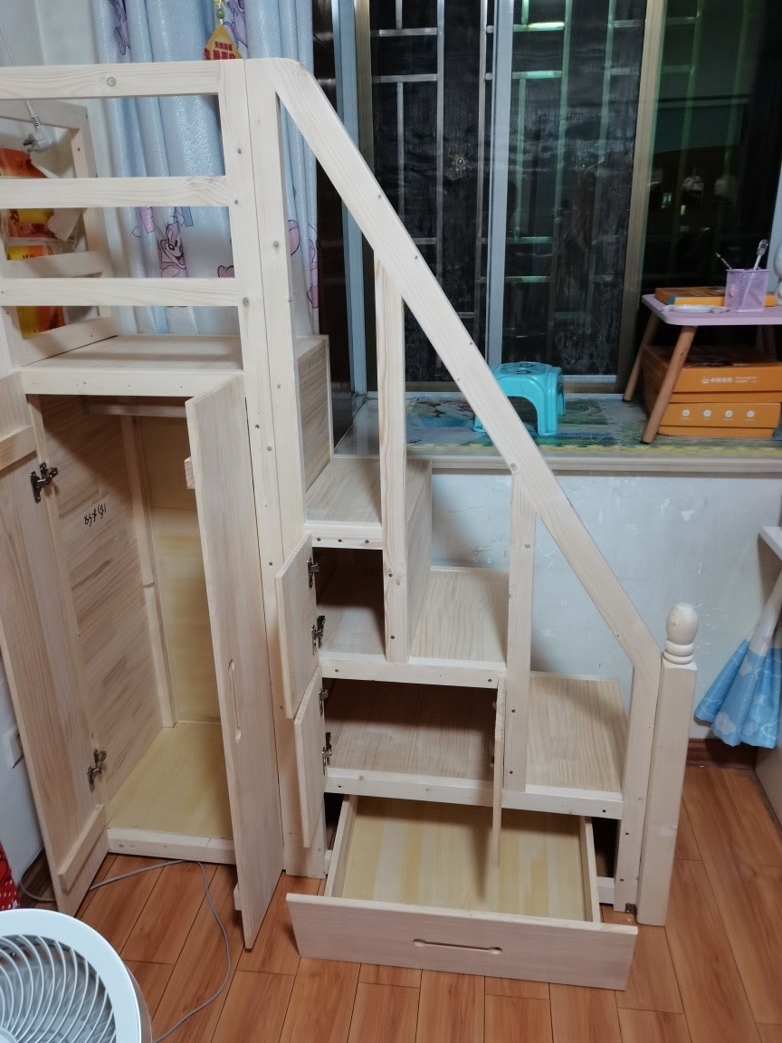 巫记 实木踏步柜单卖楼梯柜踏步柜储物柜上下床多功能步梯柜定制 100