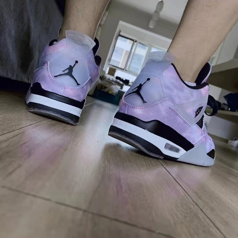 nike/耐克 air jordan 4 aj4 星空 彩色扎染 运动篮球鞋 dh7138-506