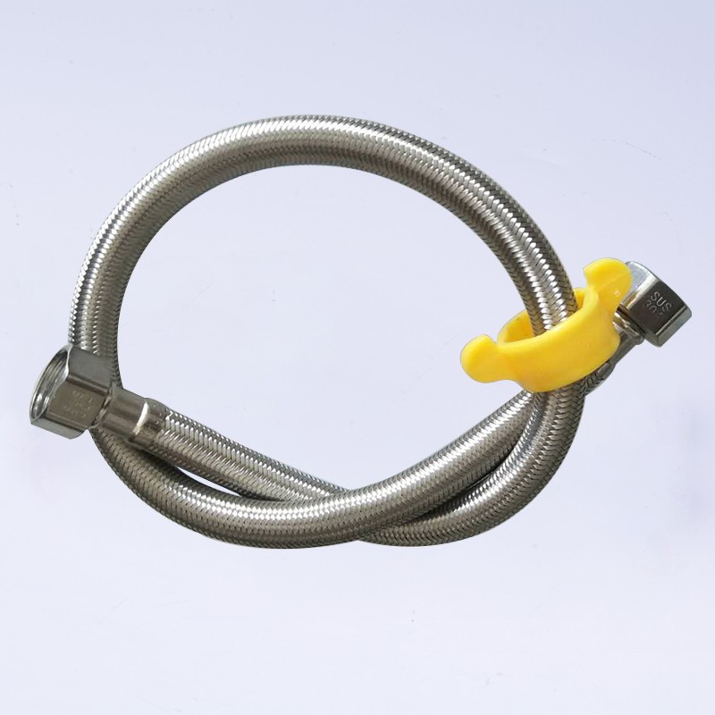 soumiety304不锈钢热水器冷热进软管金属马桶4分防爆耐高温编织连接