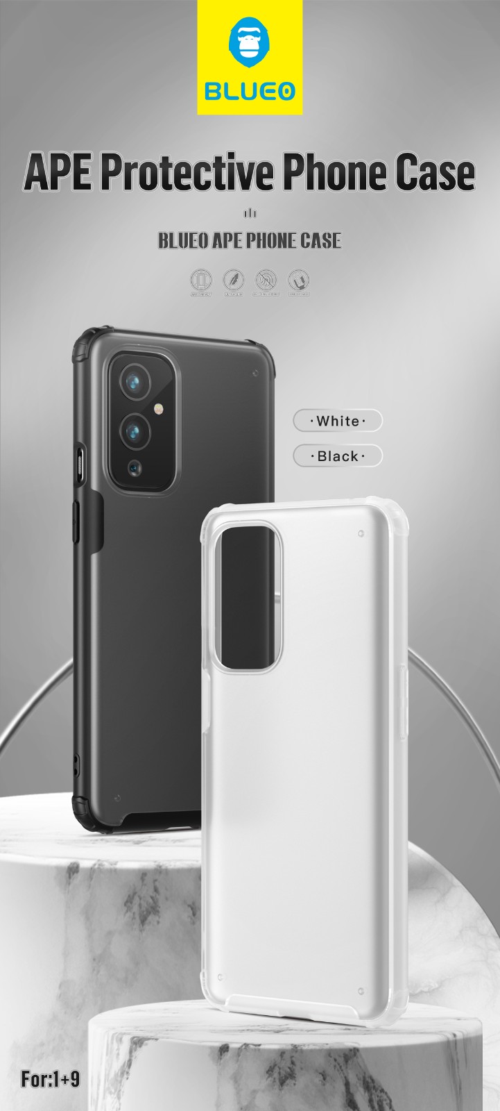 蓝猩blueo红米note105g透明防摔手机壳红米k40简约时尚耐用note10pro