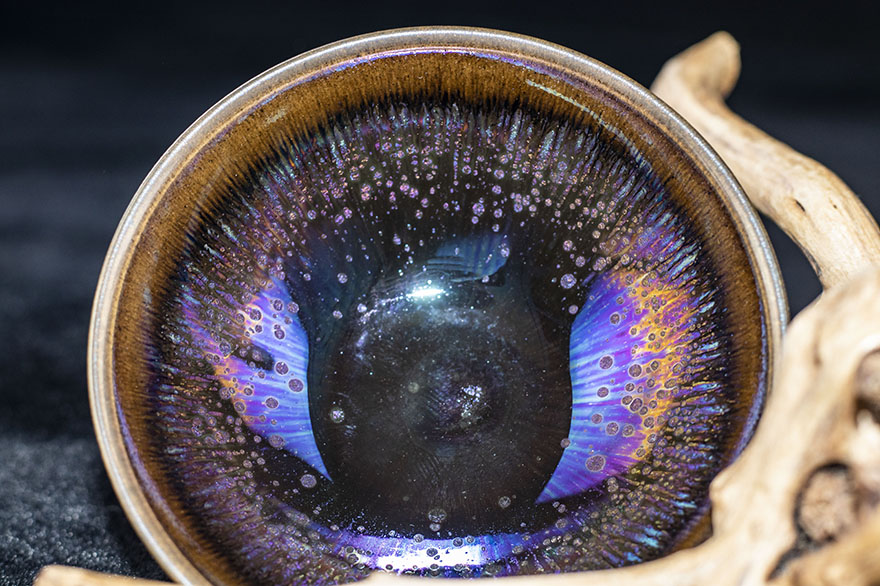 视频看货非遗传承人徐长和曜变建阳建盏礼盒装口径92cm高4cme56