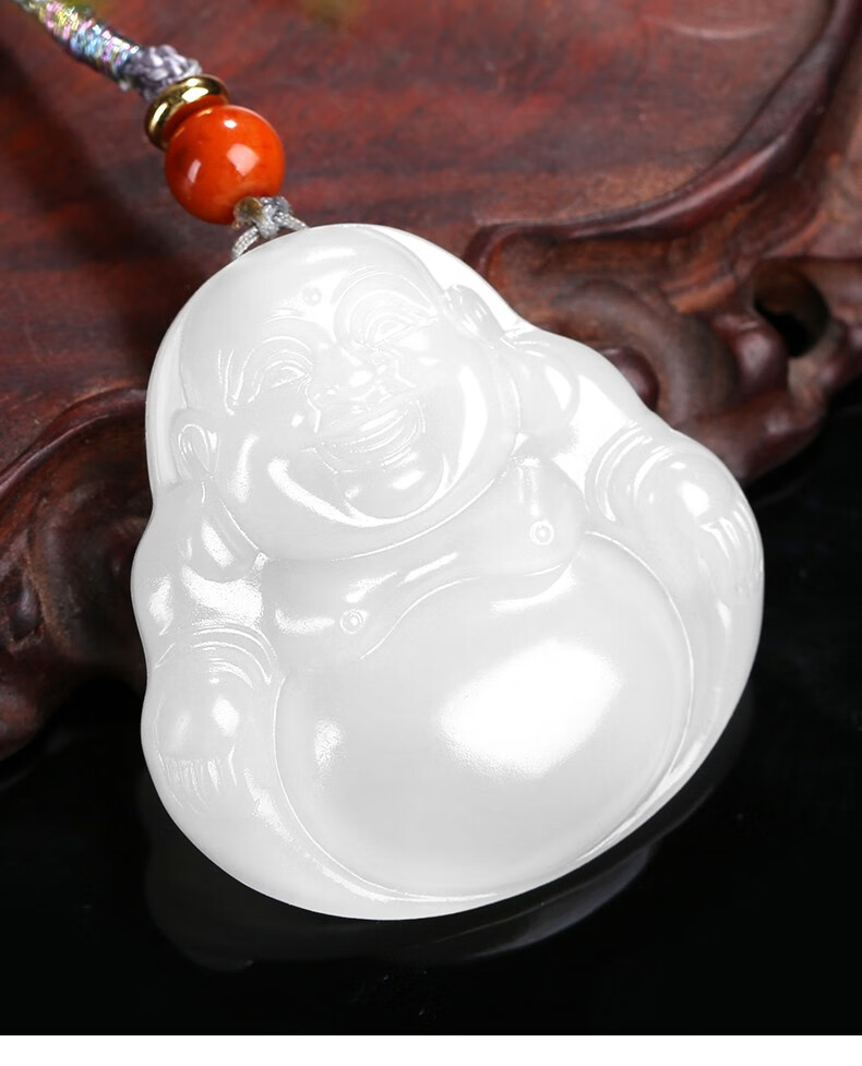 王豪玉 收藏级羊脂玉新疆和田玉观音玉坠男玉佩弥勒佛玉佛吊坠女挂件