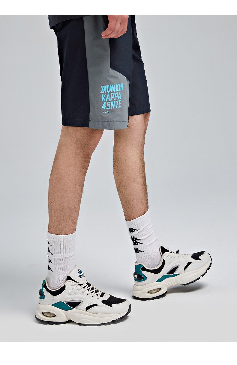 kappa卡帕短裤2021新款男梭织运动裤休闲短裤篮球短裤k0b32dy41 黑色