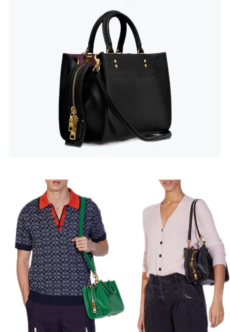 coach蔻驰rogue25时尚经典女士单肩斜跨手提包黑色black