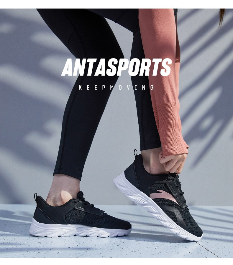 安踏女鞋 运动鞋女秋冬新款网面透气休闲跑步鞋女士鞋子学生小白鞋