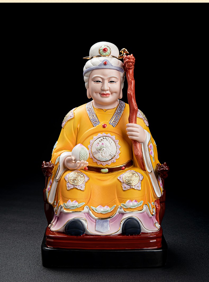 土地公公土地婆婆德化陶瓷佛像摆件 家居供奉摆件陶瓷雕塑品 d21-40b