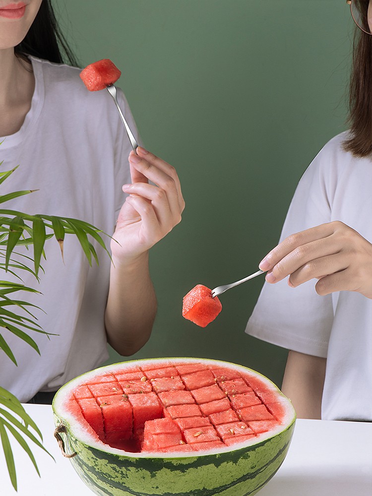 切西瓜神器分割器304不锈钢水果刀花式切丁切块开切西瓜工具挖肉 西瓜