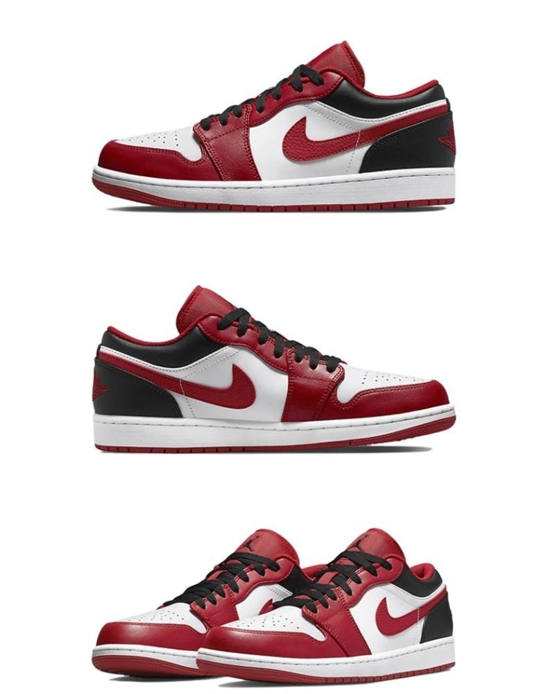 nike耐克男鞋air jordan 1红白黑复古低帮篮球鞋aj1夏季透气缓震运动