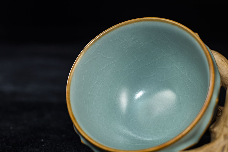 佛莲盏 玉润汝窑 可养金线 邱卫国 非实物拍照口径7.