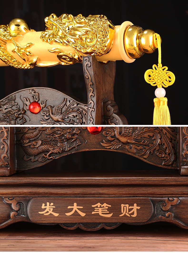 汉京发大笔财中式摆件老板办公室招财摆件送朋友开业乔迁礼品家居客厅