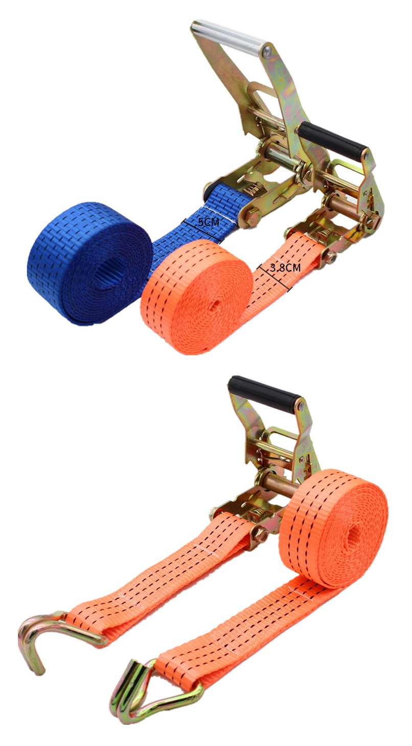 邦图加厚货物捆绑带棘轮收紧器拉紧器紧固器货车紧绳器385厘米宽双钩