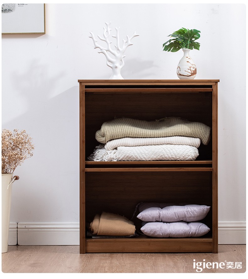 衣柜放被子的柜子棉被收纳实木小单人小户型家用卧室50长茶色收纳柜二