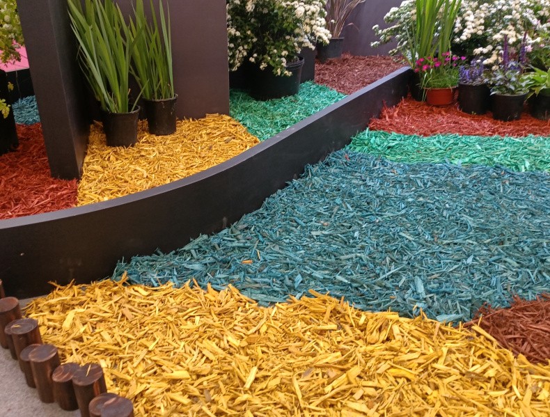 瑾园彩色木屑红树皮有机覆盖物花园艺景观庭院装饰铺黄土地面树穴防草
