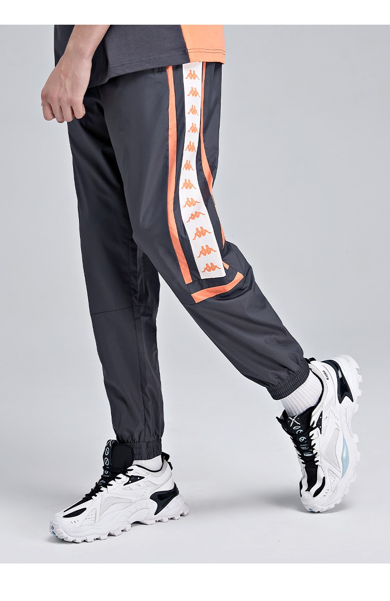 kappa卡帕串标运动裤男梭织长裤休闲小脚裤卫裤k0b32ay85藻荇蓝8111xl