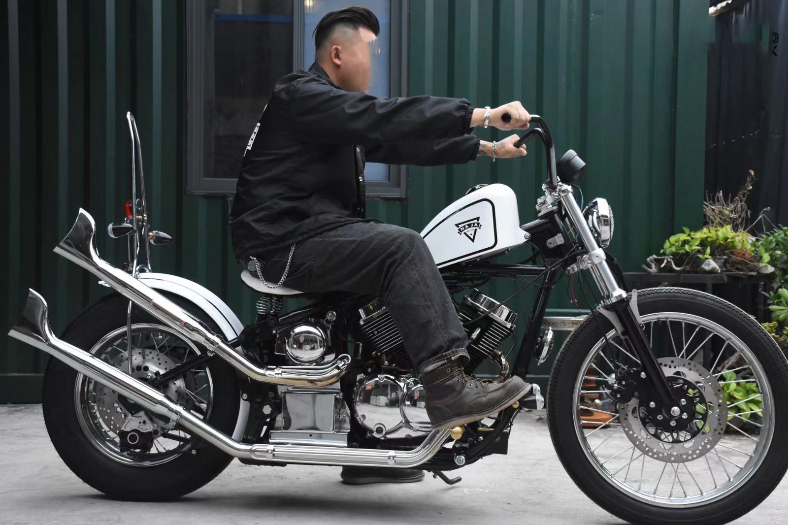 适用于柴特娜迦250naja改装车把龙头手把方向把握把复古改装零式g款