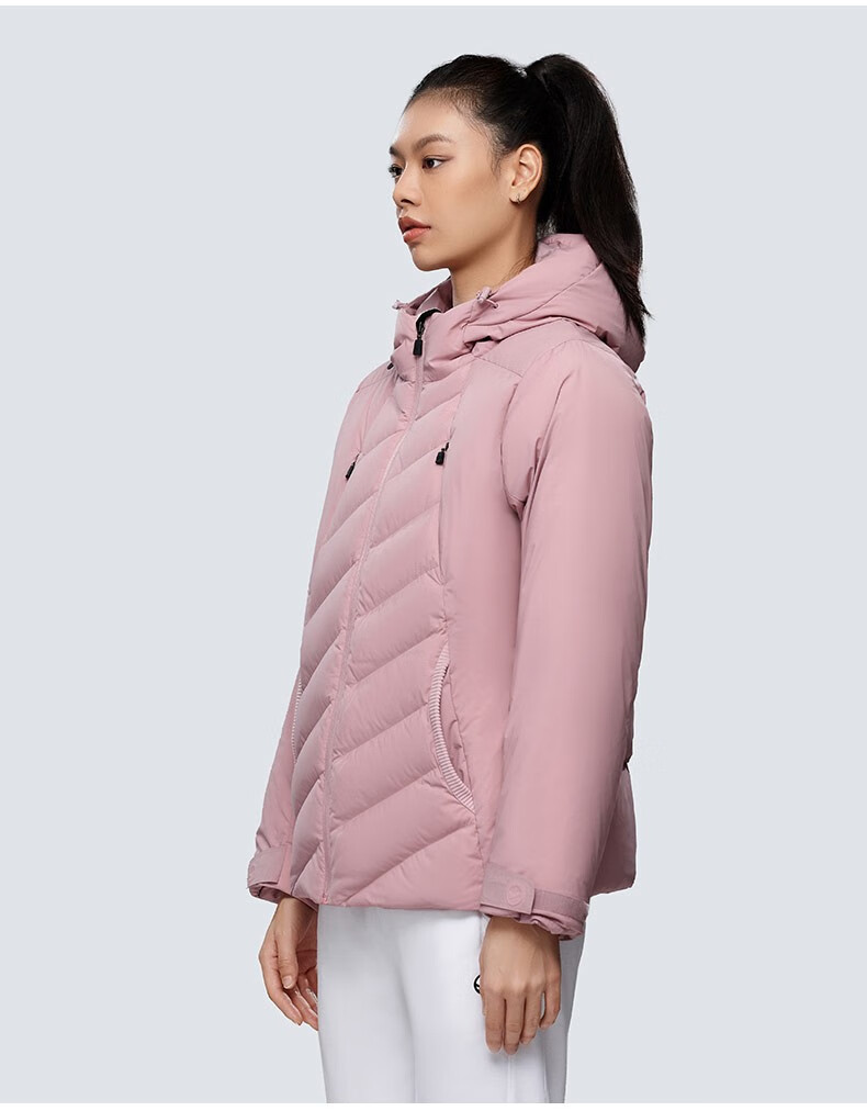 芬兰halti女士羽绒服保暖时尚短款连帽90鹅绒羽绒服hdjcp24151s 亮