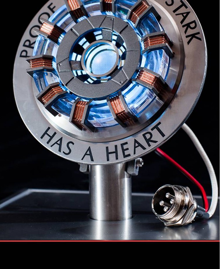 钢铁侠反应堆复仇者联盟4mk1/2心脏核心胸灯拼装动漫周边模型手摆男