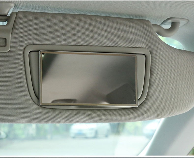 汽车遮阳板化妆镜车载内饰用品副驾驶遮光板薄款通用加装化妆镜子 大