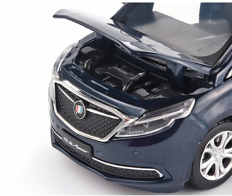 神孩子1:32jk别克gl8合金车模 带转向六开门发声玩具车模型 红色