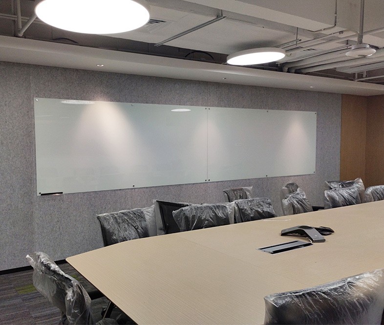 利达文仪办公室会议钢化玻璃白板 挂式安装磁性玻璃板 黑板家用教学