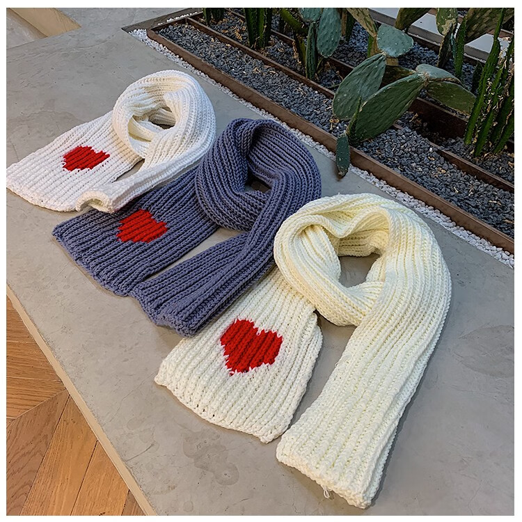 锋味服饰专营店商品编号:10036032932973商品名称:畅印爱心手织围巾