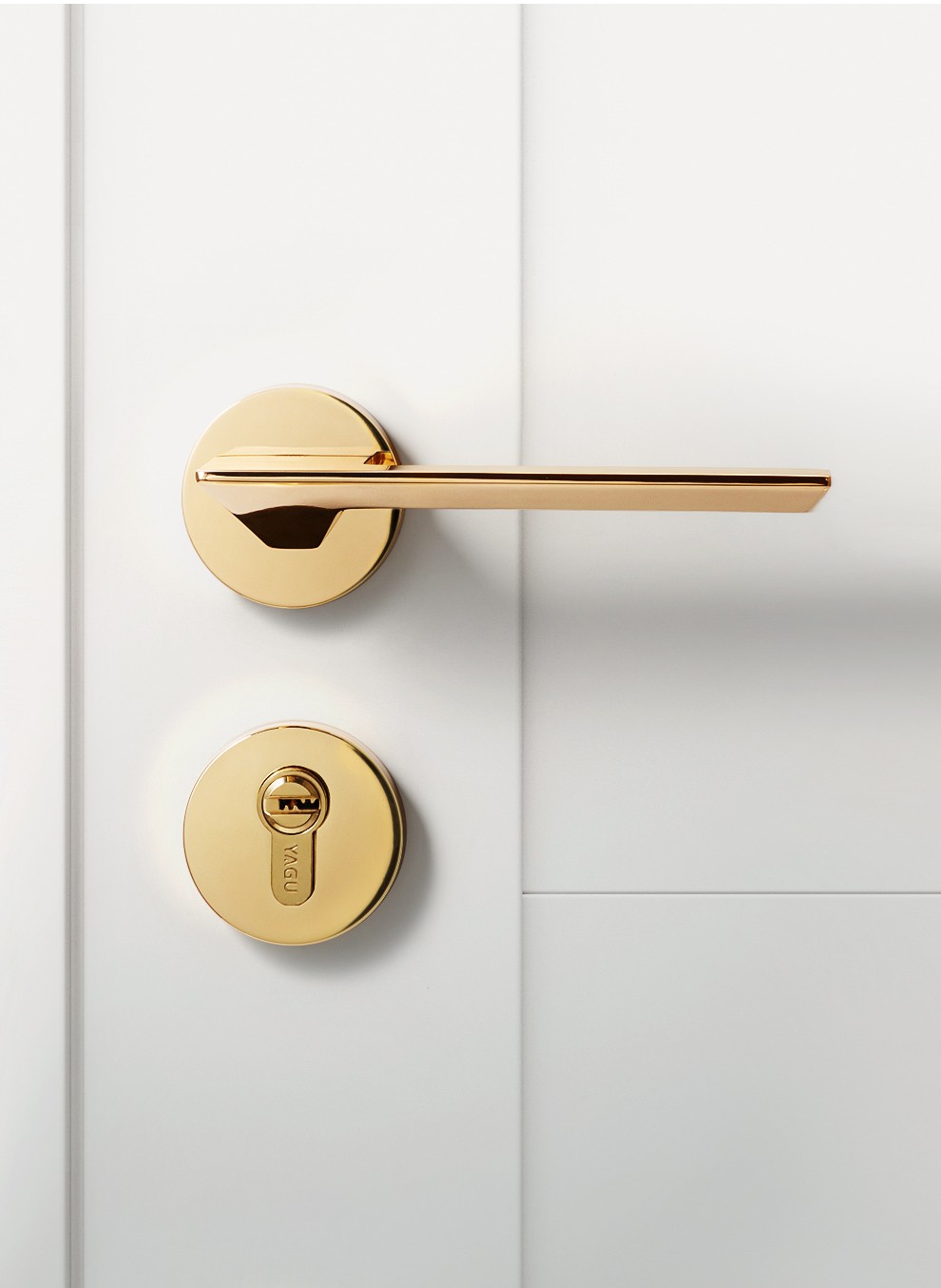 亚固(yagu)轻奢金217w门锁室内卧室门锁房门锁门把手木门锁房间门锁