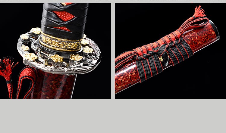 木刀带鞘剑道居合道专业训练日式实木练习表演木剑 未开刃 黑色 花梨