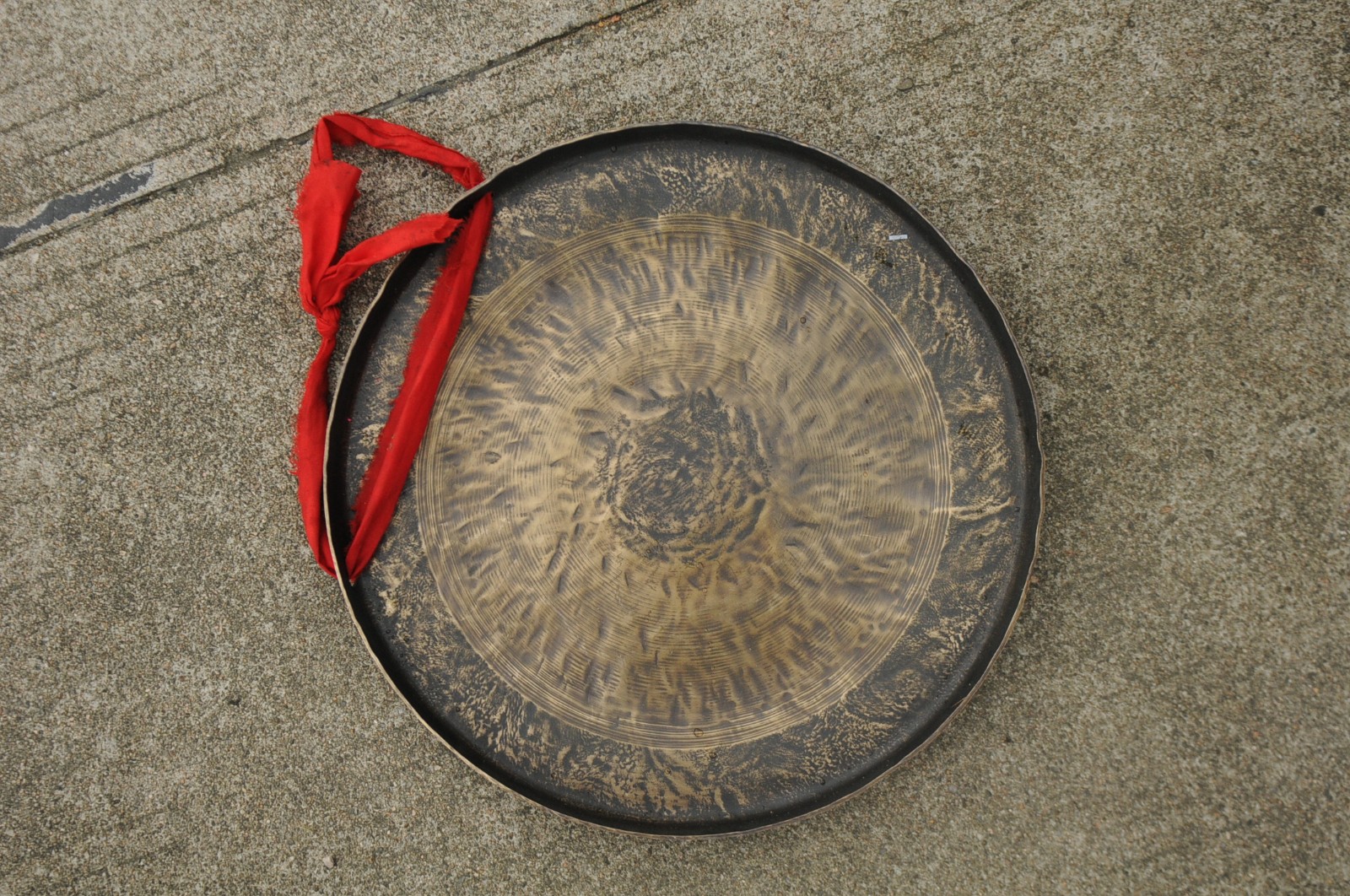 倾时3640cm开道锣纯手工抄锣河南安徽常用青铜大锣老铜锣直边凸底锣36