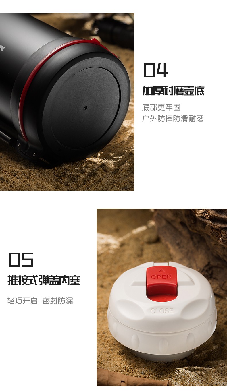 富光保温壶男大容量旅行壶户外便携2l车载保温壶超大号水瓶1800ml紫红