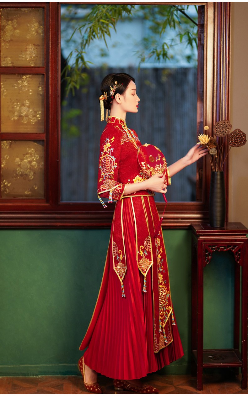 cocl轻奢女装2022年新款春夏秀禾服女龙凤褂新娘中式婚纱礼服结婚敬酒