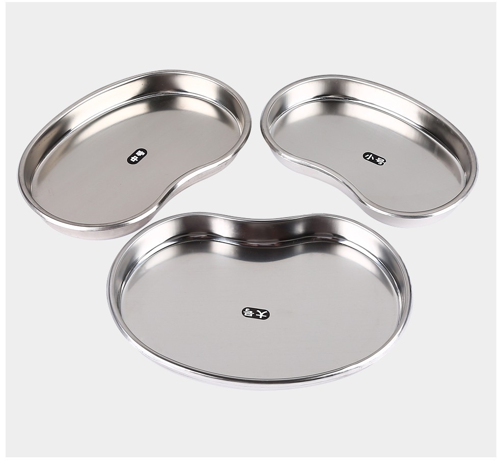 医用不锈钢弯盘消毒盘带盖器械弯盘托盘镊子筒酒精缸器械盘敷料盘方盘