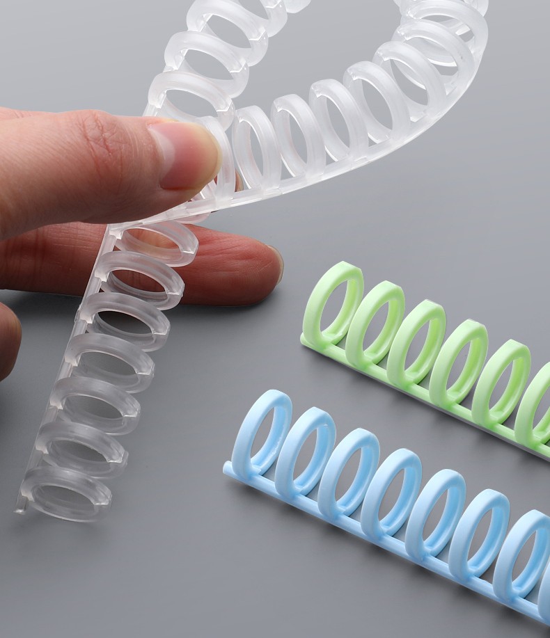 反转活页装订条圈环扣30孔线圈条diy活页夹环条扣环磨砂封面封皮纸扣