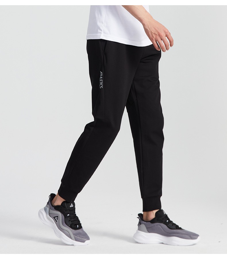 匹克运动裤男夏季轻薄透气针织长裤跑步运动收脚裤梭织九分裤弹力休闲