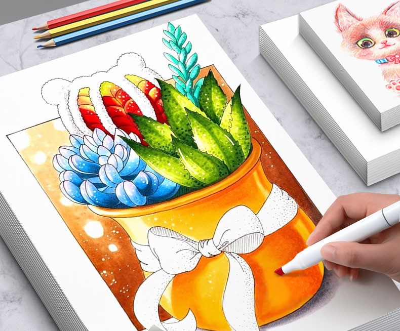 思进sijin马克本马克笔专用纸8k绘画纸a4画画纸漫画纸专业用纸儿童