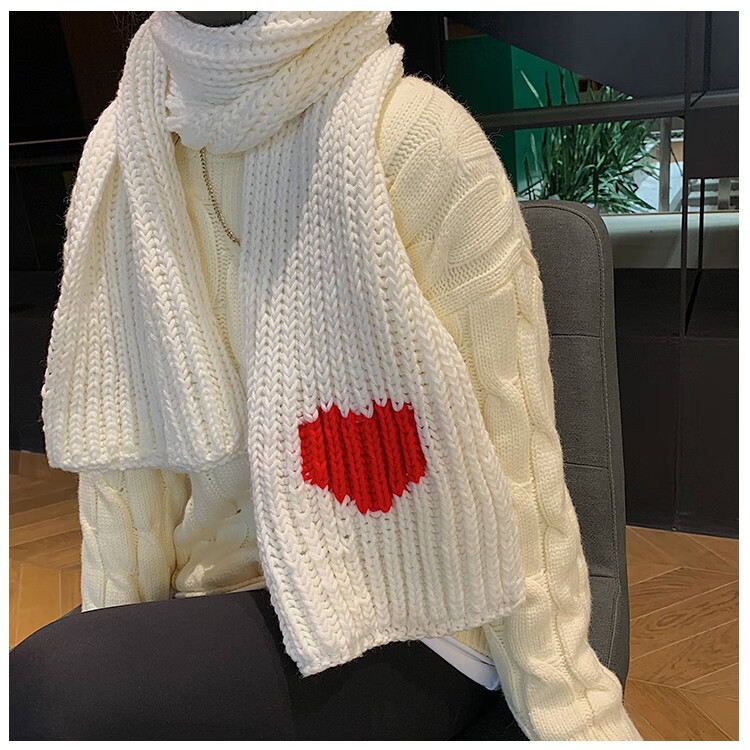 锋味服饰专营店商品编号:10036032932973商品名称:畅印爱心手织围巾