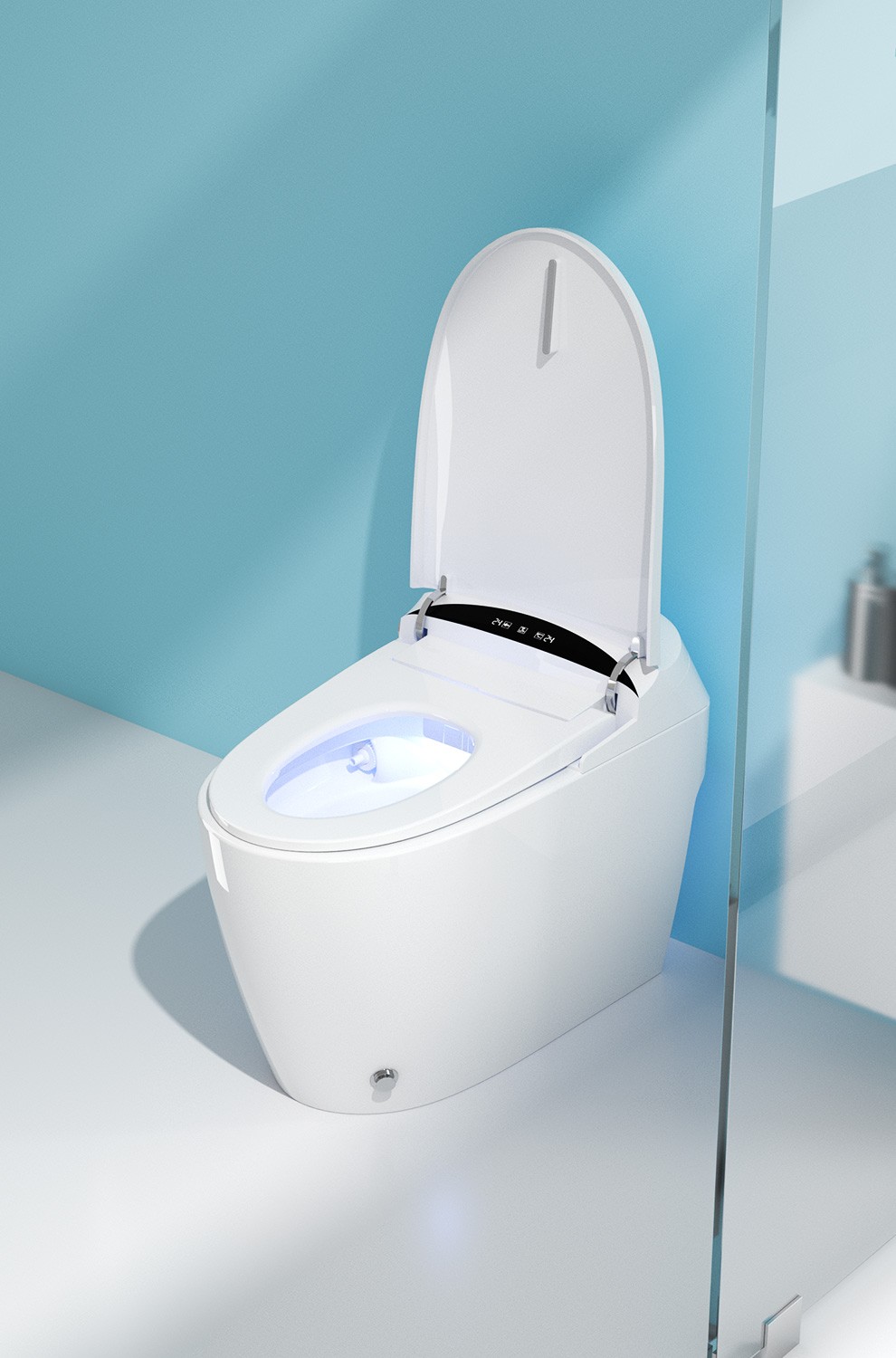 马桶一体式无水箱即热型 感应翻盖脚触翻圈遥控色彩坐便器自动冲水y9