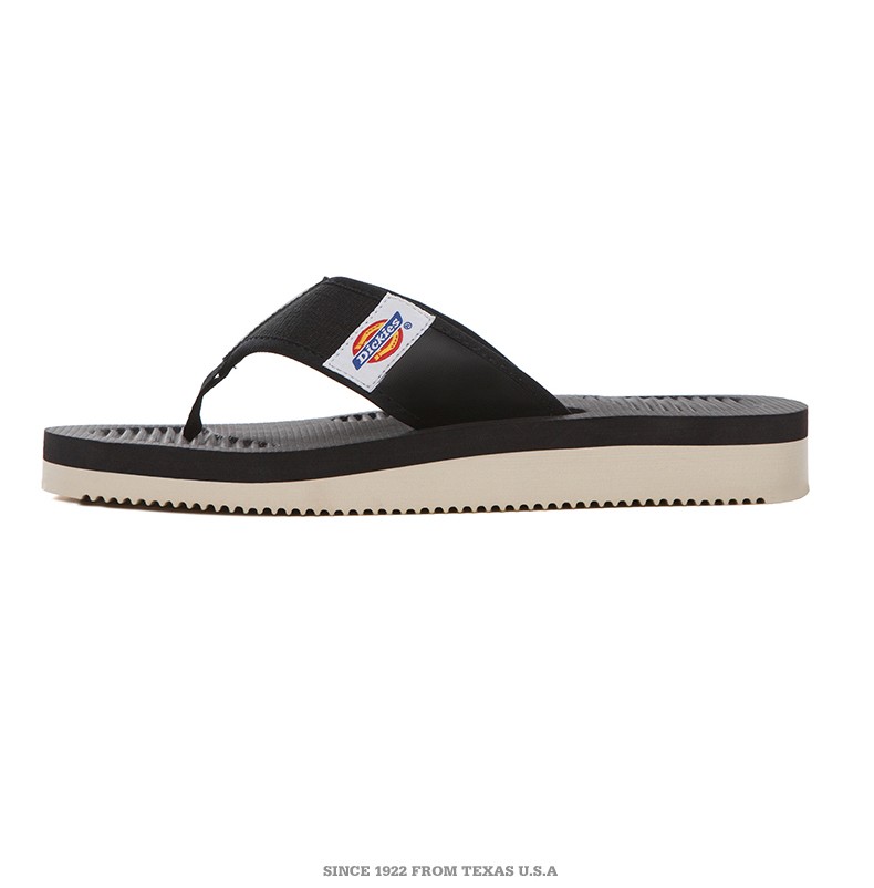 dickies夹脚轻便室外人字拖鞋男时尚简约软底沙滩凉拖鞋黑色42