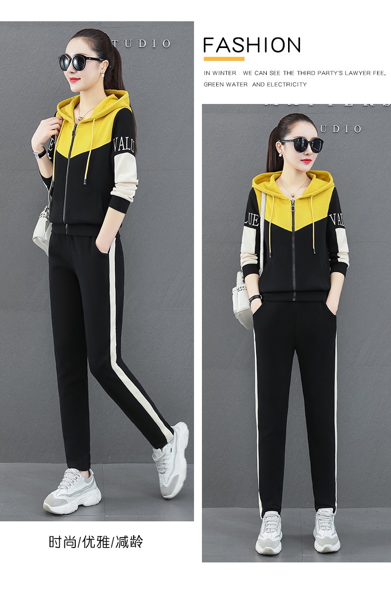 品牌运动套装女春秋季新款时尚大码女装羽毛球网球服套装显瘦休闲衣服