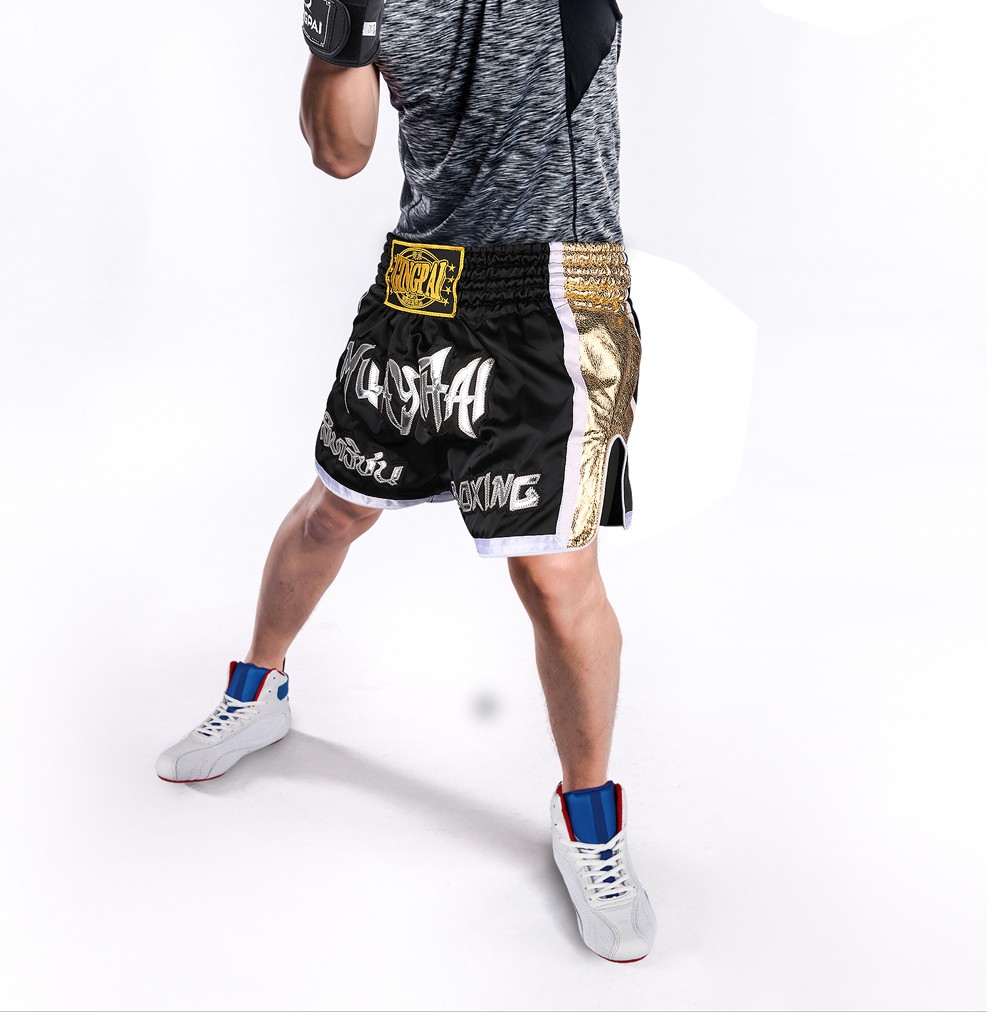 竞派泰拳短裤拳击自由搏击裤成人男女服综合格斗散打服儿童mma训练服