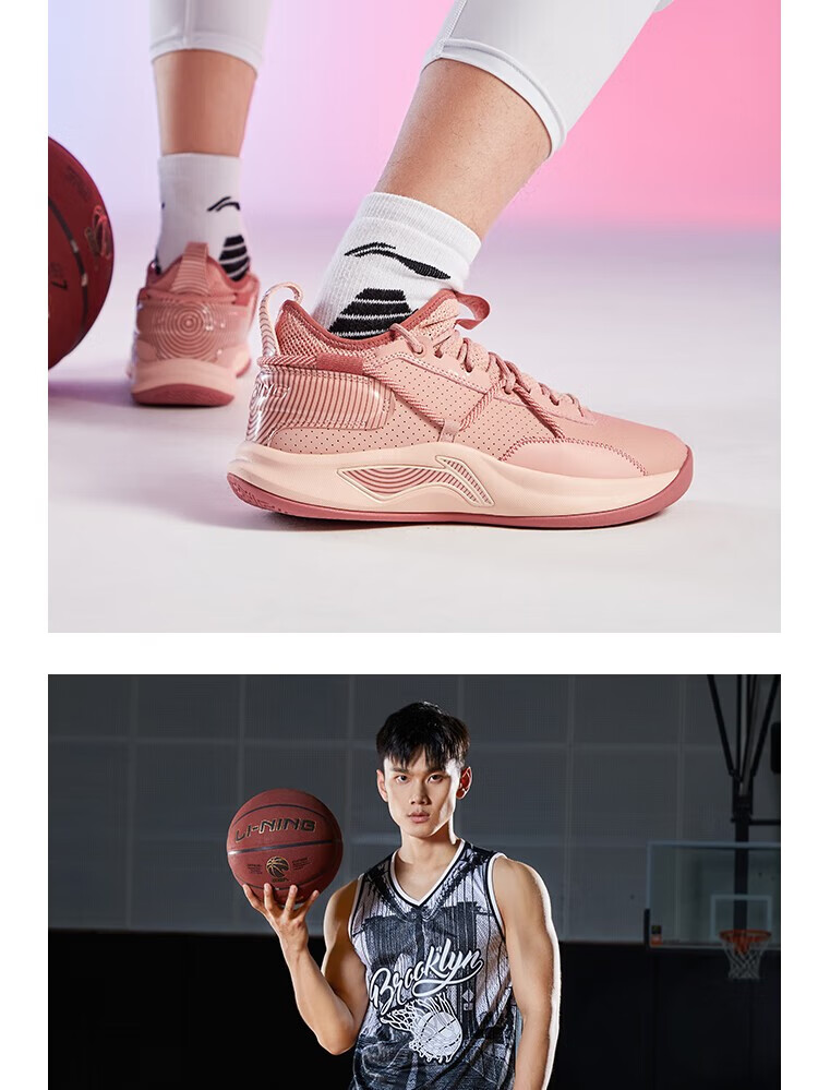 李宁篮球鞋男鞋闪击team秋冬季新款防滑耐磨鞋子男士实战球鞋运动鞋