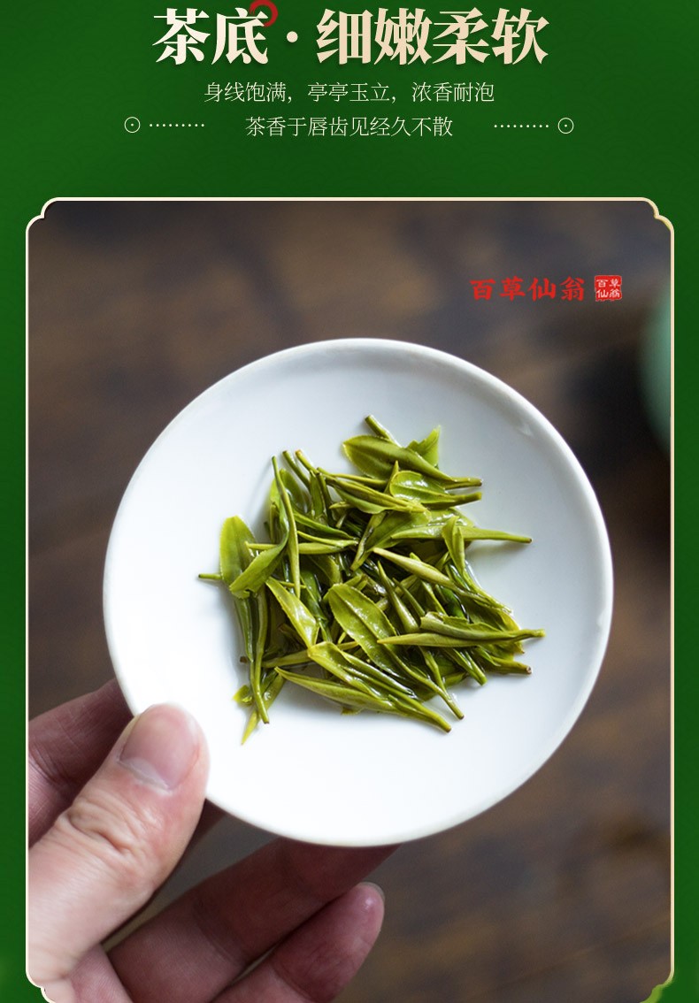 2022年新茶汉中午子仙毫翠竹兰花绿茶一芽两叶陕青茶叶散装百草仙翁