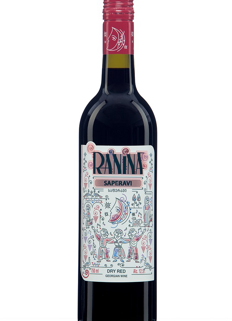 格鲁吉亚原装进口拉尼娜小矮人干红葡萄酒ranina晚安酒