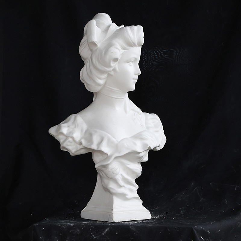 晨臻西洋少女美女胸像石膏像67cm人物头像美术石膏教具石膏头像素描